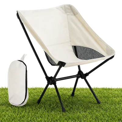 Immagine prodotto di Sedia pieghevole da esterno - Sedia da campeggio ergonomica con schienale