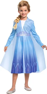 Produktbild von Disney Offizielles Premium Frozen Die Eiskönigin 2 Elsa Kleid Kinder Kostüm, Prinzessin Kostüm Mädchen für Halloween Karneval Geburtstag, Größe M