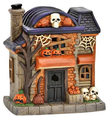 Produktbild von LED Lichthaus Halloween aus Porzellan – Multifarblicht, Deko-Lichthaus