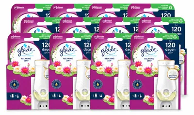 Imagen del producto de 12 unidades de difusor eléctrico de fragancia Glade - Aroma "Relaxing Zen" - Paquete ahorro