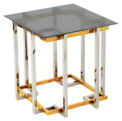 Produktbild von Moderner grauer Beistelltisch aus Metall elegant und stilvoll