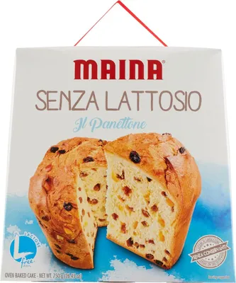 Produktbild von Klassische Maina Panettone Ohne Laktose 750 Gr Mit Sultanin-Trauben Und Weihnachtskandieden