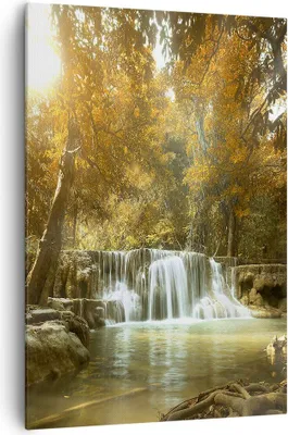 Produktbild von Bild auf Leinwand - Leinwandbild - Einteilig - Park Wasserfall Wasser - 70x100cm - Wand Bild - Wanddeko - Wandbilder - Leinwanddruck - Wanddekoration - Leinwand bilder - Wandbild - PA70x100-3789