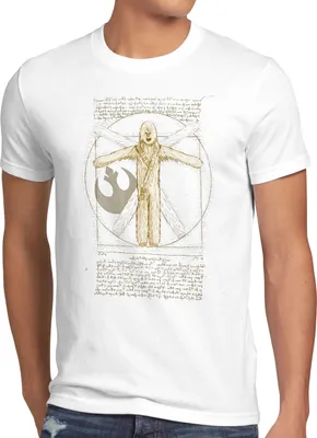 Produktbild von A.N.T. Vitruvianischer Wookiee Herren T-Shirt chewie vinci