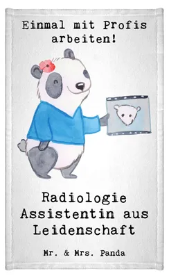 Produktbild von Mr. & Mrs. Panda Handtuch Radiologie Assistentin Leidenschaft - Weiß - Geschenk, gäste wc, badezimmer, Frotteetuch, Design, Klein