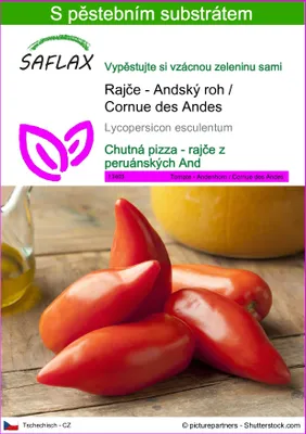 Obrázek produktu pro SAFLAX - Rajče - Andský roh / Cornue des Andes - Lycopersicon esculentum - 10 Semena - S pěstebním substrátem bez klíčků