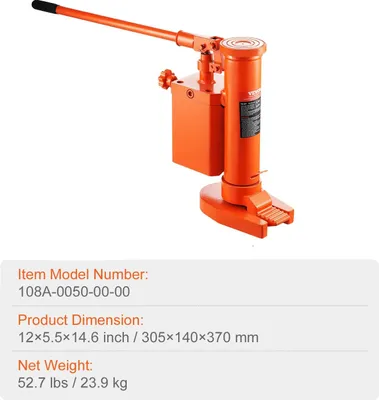 Obrázek produktu pro Hydraulický zvedák nohou, nosnost 5 tun, odolná ocelová konstrukce, otočný5T