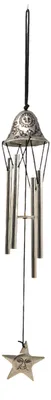 Metall-Windspiel mit Stern-Anhänger, 35 cm