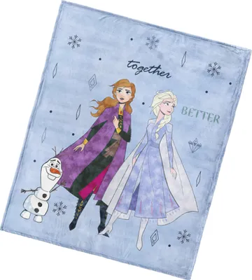 Immagine prodotto di Coperta per bambini Regno di ghiaccio Anna Elsa e Olaf 130x160 cm