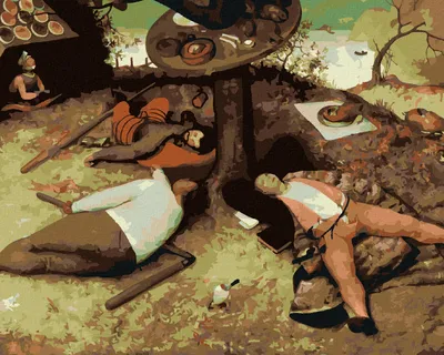 Produktbild von Zuty - Malen nach Zahlen - DAS SCHLARAFFENLAND (PIETER BRUEGEL), 40x50 cm, mit Keilrahmen (bereits gespannt)
