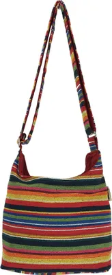 Produktbild von Sunsa Damen Umhängetasche. Hobo Tasche aus gewebter Baumwolle mit verstellbare Henkel.