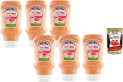 Produktbild von Italian Gourmet Mayomix Sauce Mayo & Ketchup Mix, cremige Würzsauce für Burger Pommes Sandwich Dips & BBQ – Vorteilspack 6×425 g + Italian Gourmet Polpa