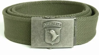 Produktbild von MIL-TEC Airborne Buckle oliv Hosengürtel 130cm lang 4,0cm breit Metallschnalle