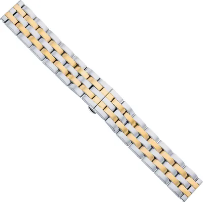 Produktbild von Uhrenarmband Edelstahl massiv bicolor 29478, Stegbreite:18mm