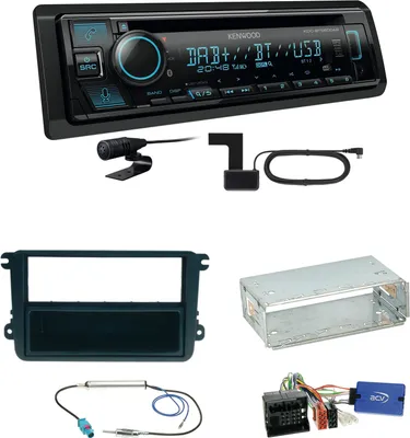 Produktbild von Kenwood KDC-BT560DAB Bluetooth DAB Einbauset für Golf 5 6 Passat 3C CC B7 Touran