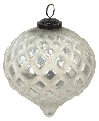 Produktbild von Clayre & Eef Weihnachtskugel Ø 12 cm Silberfarbig Glas