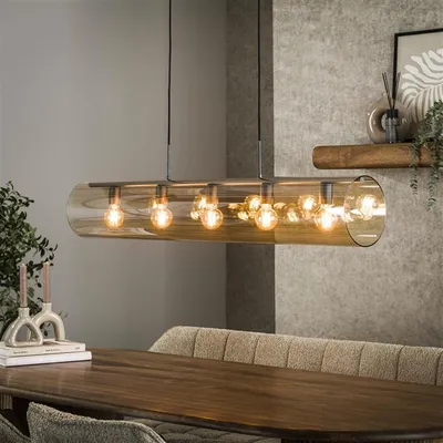 Produktbild von Hoyz-Sammlung – Hängelampe 5L Tube Bernsteinglas – Artic Black