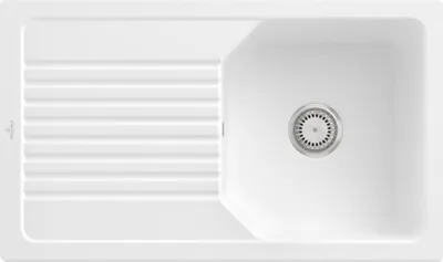 Produktbild von Villeroy & Boch 338501RW Linara 50 Keramikspüle Einbau Unterschrankbreite ab 50 cm Stone White CeramicPlus Handbetätigung - inkl.
