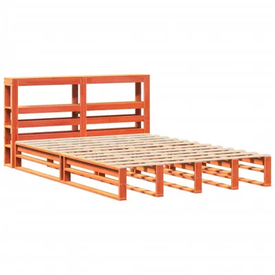 Produktbild von Massivholzbett ohne Matratze Wachsbraun 140x190 cm Kiefernholz