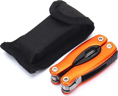 Produktbild von 9 in 1 Outdoor Angeln Überleben Abenteuer Faltbare Messer Multifunktionale Zange Orange