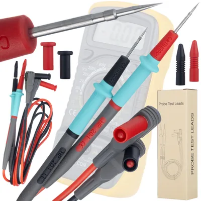 Produktbild von Messleitungen für ein 1000V/20A-Multimeter, scharfe Spitze, Silikonisolierung