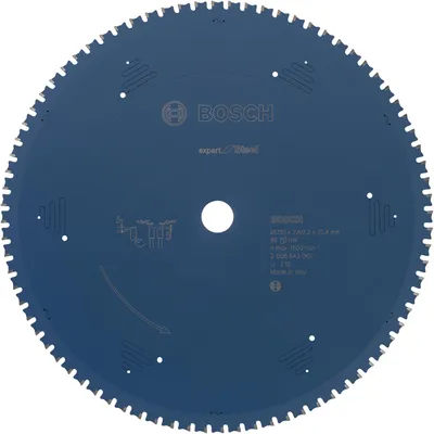 Produktbild von EXPERT Steel Kreissägeblatt, 355x2,6/2,2x25,4 mm, Z80