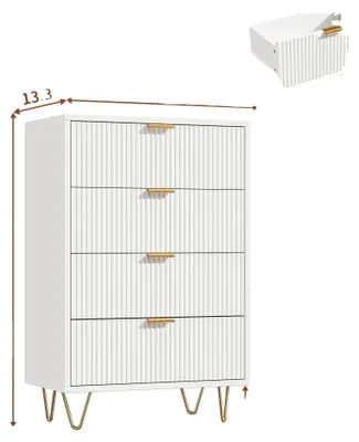 Obrázek produktu pro Komoda, prostorný úložný prostor, moderní design, 4 zásuvky