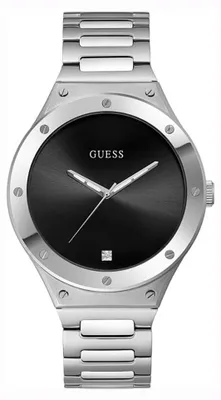 Produktbild von Guess Herrenuhr GW0427G1 Silber Schwarz