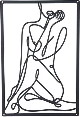 Produktbild von Wandbild - Frau - schwarz - ca. 22,5 x 33,5 cm