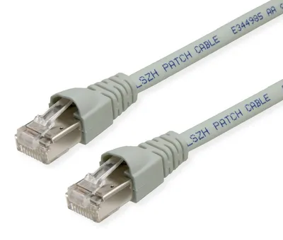 Image de Teleg "rtner Câble patch, cat.6A (profond), S/FTP, 7,5 m, gris