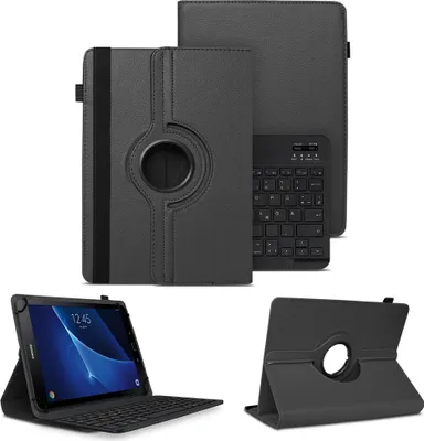 Produktbild von Schutzhülle Samsung Galaxy Tab A6 10.1 2016 Hülle Tablet Tasche QWERTZ TastaturFarben:Schwarz