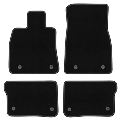 Produktbild von Velours-Fußmatten für Cadilac CT6 2016- – 4-tlg, Schwarz, passgenau – Wielganizator BASIC