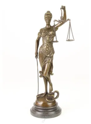 Produktbild von Eine Bronzestatue der Gerechtigkeit