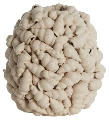 Produktbild von Light&living Deko-Vase Ø 28 x 30 cm SHELL, Keramikstruktur, cremefarben