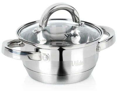 Immagine prodotto di Pentola in acciaio inox con coperchio in vetro, 14 cm, 1 L