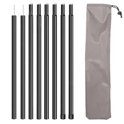Produktbild von 2 x 200 cm Zeltstangen, universell teleskopierbar, verstellbar, aus Stahl, für Markisen, Überdachungen und Planen