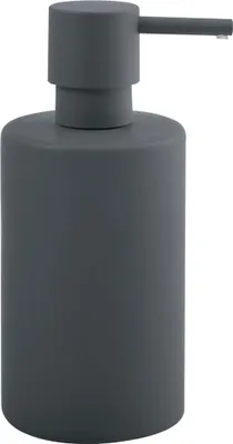 Produktbild von Spirella Seifenspender "Tube" | mit Edelstahlpumpe | Flüssigseifen-Spender | Porzellan | 300ml | Langliebig und Robust | matt Grau