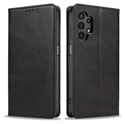 Produktbild von Handyhülle für Samsung Galaxy A13 Kunstleder Flip Cover Hülle Handytasche Case Kartenfach Farbe: Schwarz