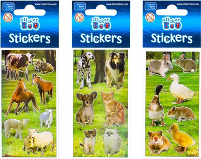 Produktbild von Aufkleberbogen mit Nutztieren