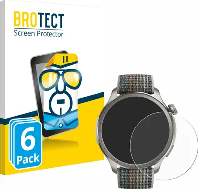 Produktbild von 6x Für Huami Amazfit Balance Schutzfolie BROTECT Displayschutz Display Schutz Folie Klar Transparent