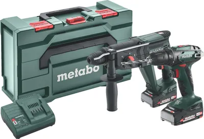 Produktbild von Metabo Akku Combo Set 2.3.2 18 V, BS 18 + KH 18 LTX 24, metaBOX 165 L