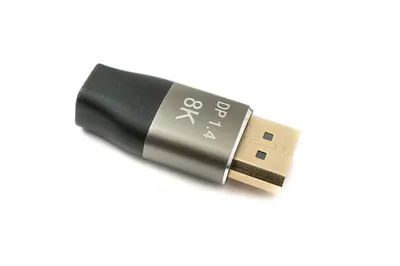 Produktbild von SYSTEM-S DisplayPort Adapter Standard DP Stecker zu Mini DP Buchse 8K 60Hz 4K 120Hz 48Gbps
