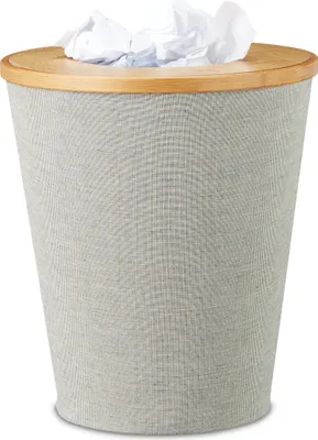 Produktbild von relaxdays Abfallkorb Bambus rund