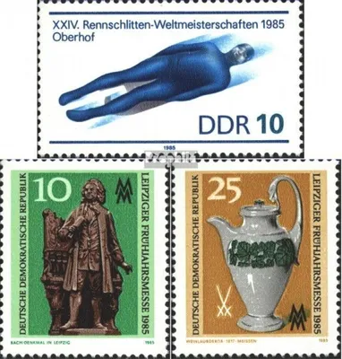 Produktbild von Briefmarken DDR 1985 Mi 2923,2929-2930 (kompl.Ausgaben) postfrisch Weltmeisterschaften im Rennrodeln