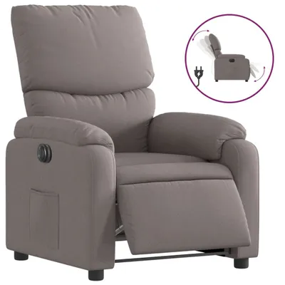 Immagine prodotto di vidaXL Poltrona relax elettrica in tessuto tortora