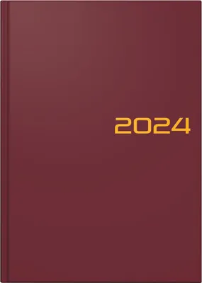 Produktbild von 2024 BRUNNEN Buchkalender A5 bordeaux