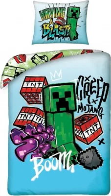 Zdjęcie produktu dla Minecraft 283 Zestaw do dziecięcej sypialni, w którym świetnie się bawisz
