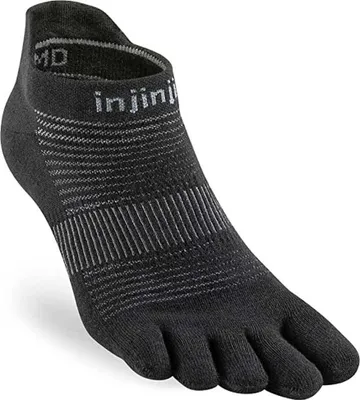 Produktbild von Injinji Run Lightweight Unsichtbare Socken Schwarz EU 47 1/2+ Mann Schwarz EU 47 1/2+