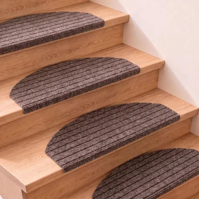 Imagen del producto de Alfombras antideslizantes semicirculares, 15 unidades, 60 x 24 cm, autoadhesivas, para escaleras