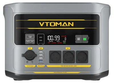 Productafbeelding van Draagbare powerstation - FlashSpeed 2400 - 1408Wh - 2400W AC - 3200W piekvermogen - LiFePO4-batterij - 100W USB-C - 600W zonnepaneelinvoer